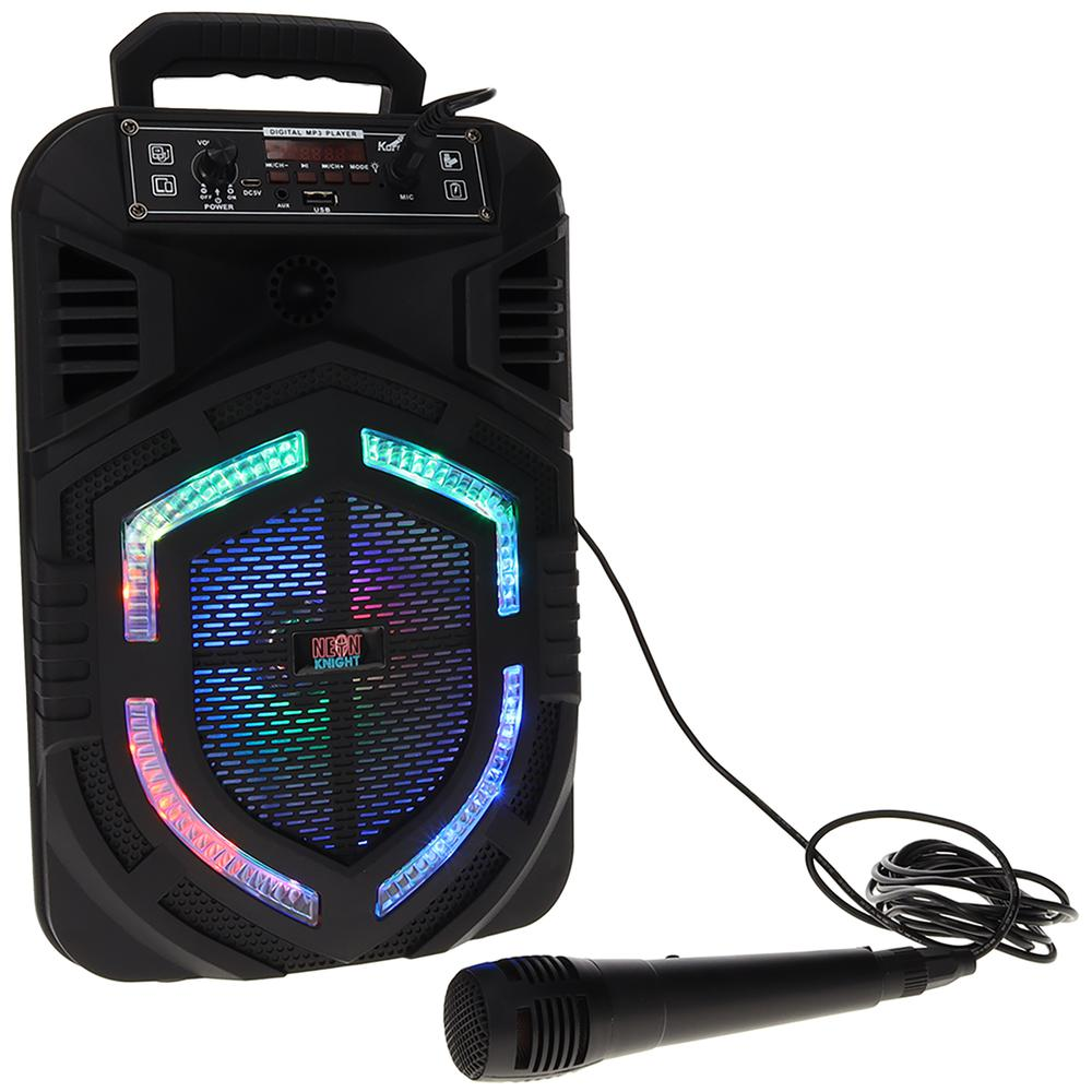 Neon Knight 8 inch Tailgate Bluetooth Speaker with Microphone NKTG - Portable Speaker for Karaoke Fun and Music Entertainment