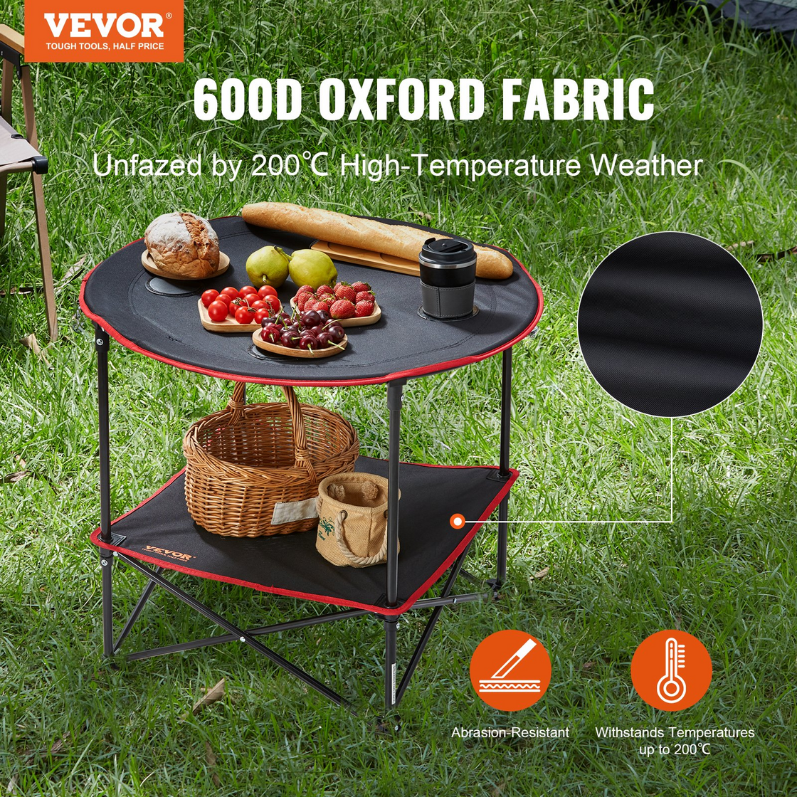 VEVOR Folding Camping Table - Outdoor Portable Side Tables, Lightweight Fold Up Table
