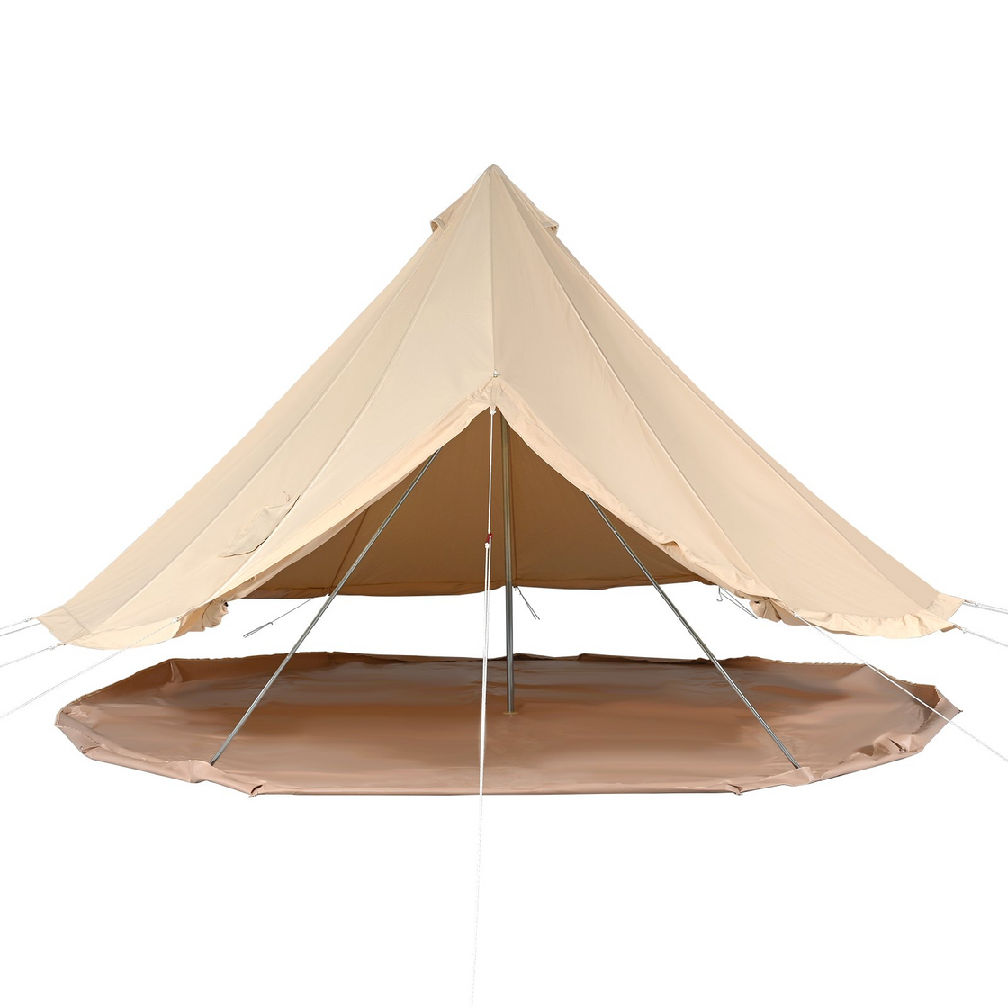 VEVOR Canvas Bell Tent - 4 Seasons 5m/16.4ft Yurt Tent for Camping with Stove Jack - Breathable Tent for 8 People