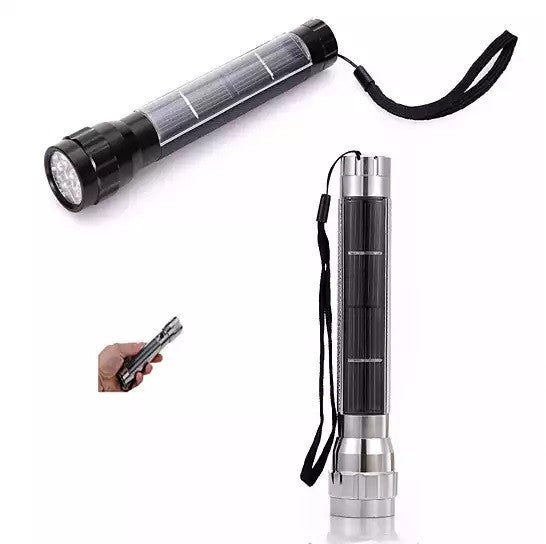 Solar LED Flashlight - Never Need Batteries | Powerful Light for Camping, Home, RV, Boats