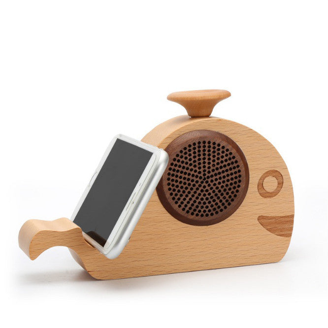 WOODSY GOODSY 2 IN 1 Bluetooth Speaker And Cell Phone Stand - Wood Toy Stand with Built-in Speaker