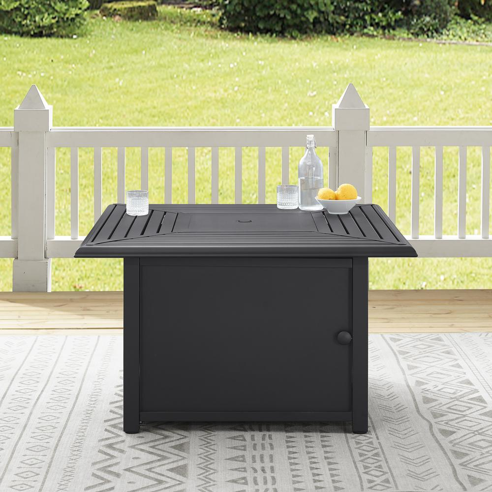 Dante Metal Fire Table Black - Stylish Outdoor Fire Pit