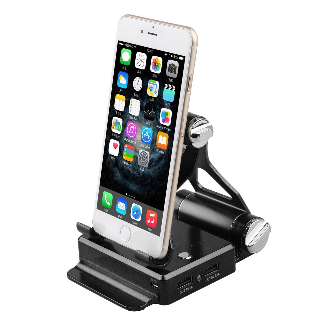 Podium Style Stand with Extended Battery for iPad, iPhone, and Smart Gadgets