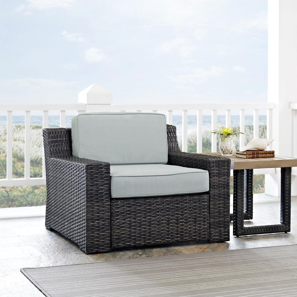 Beaufort Outdoor Wicker Armchair Mist/Brown - Relax in Style and Comfort