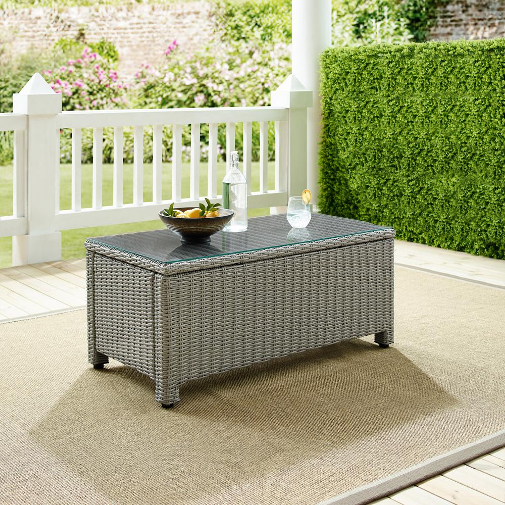 Bradenton Outdoor Wicker Coffee Table Gray - Durable & Stylish