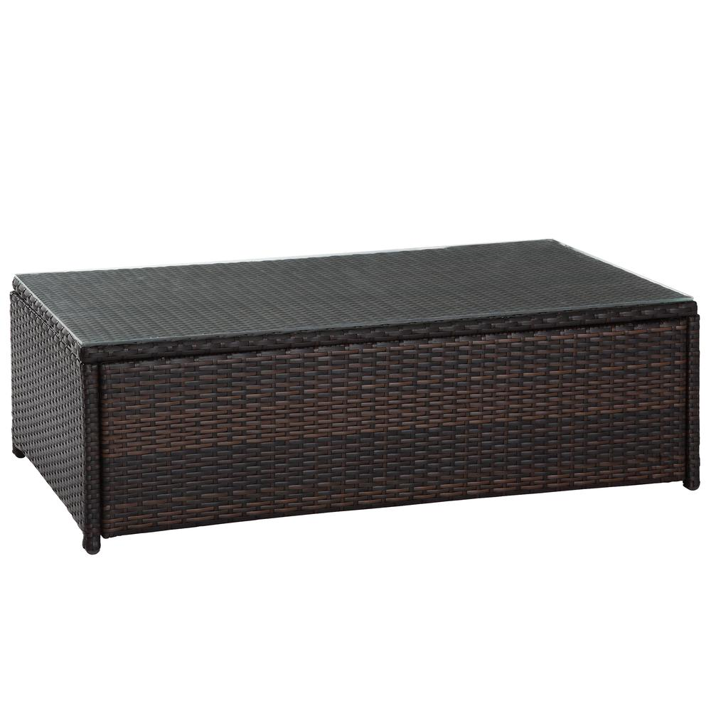 Palm Harbor Outdoor Wicker Coffee Table Brown - Durable and Stylish | Perfect Addition to Your Patio or Deck