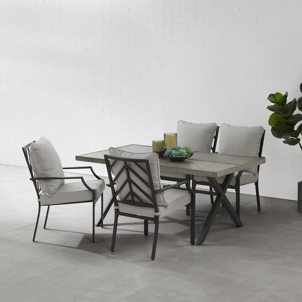 Otto 5Pc Outdoor Metal Dining Set - Stylish and Durable Patio Furniture
