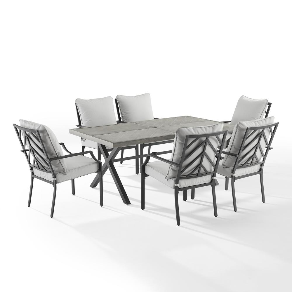 Otto 7Pc Outdoor Metal Dining Set - Stylish and Durable Patio Furniture for Outdoor Meals