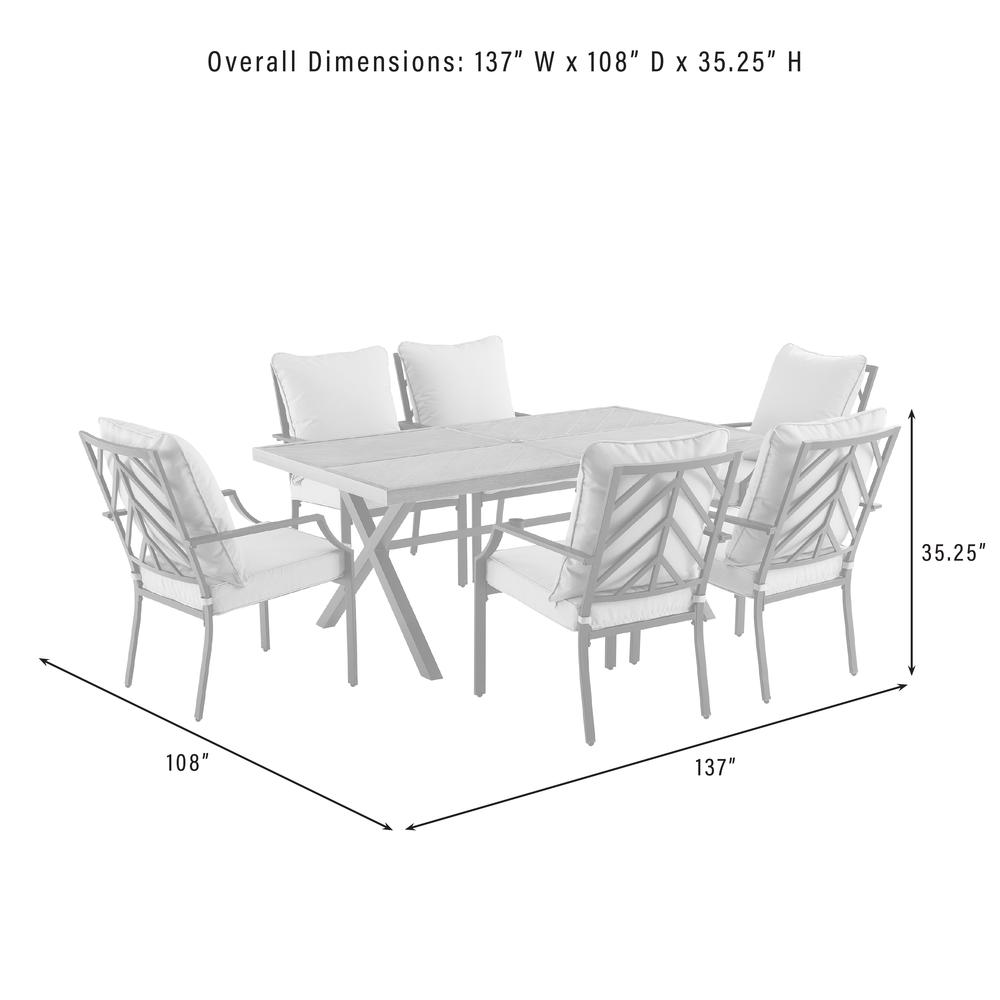 Otto 7Pc Outdoor Metal Dining Set - Stylish and Durable Patio Furniture for Outdoor Meals