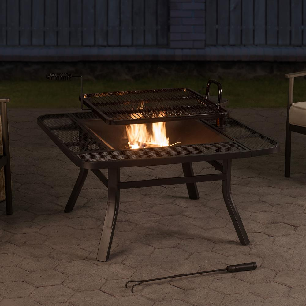 Grill Fire Pit for Outside - Outdoor Wood Burning Firepit | Sunjoy