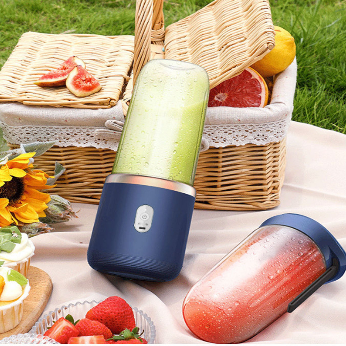 JuiceX Nourish On The Go Juicer Cups Rechargeable And Portable With 2/Cups