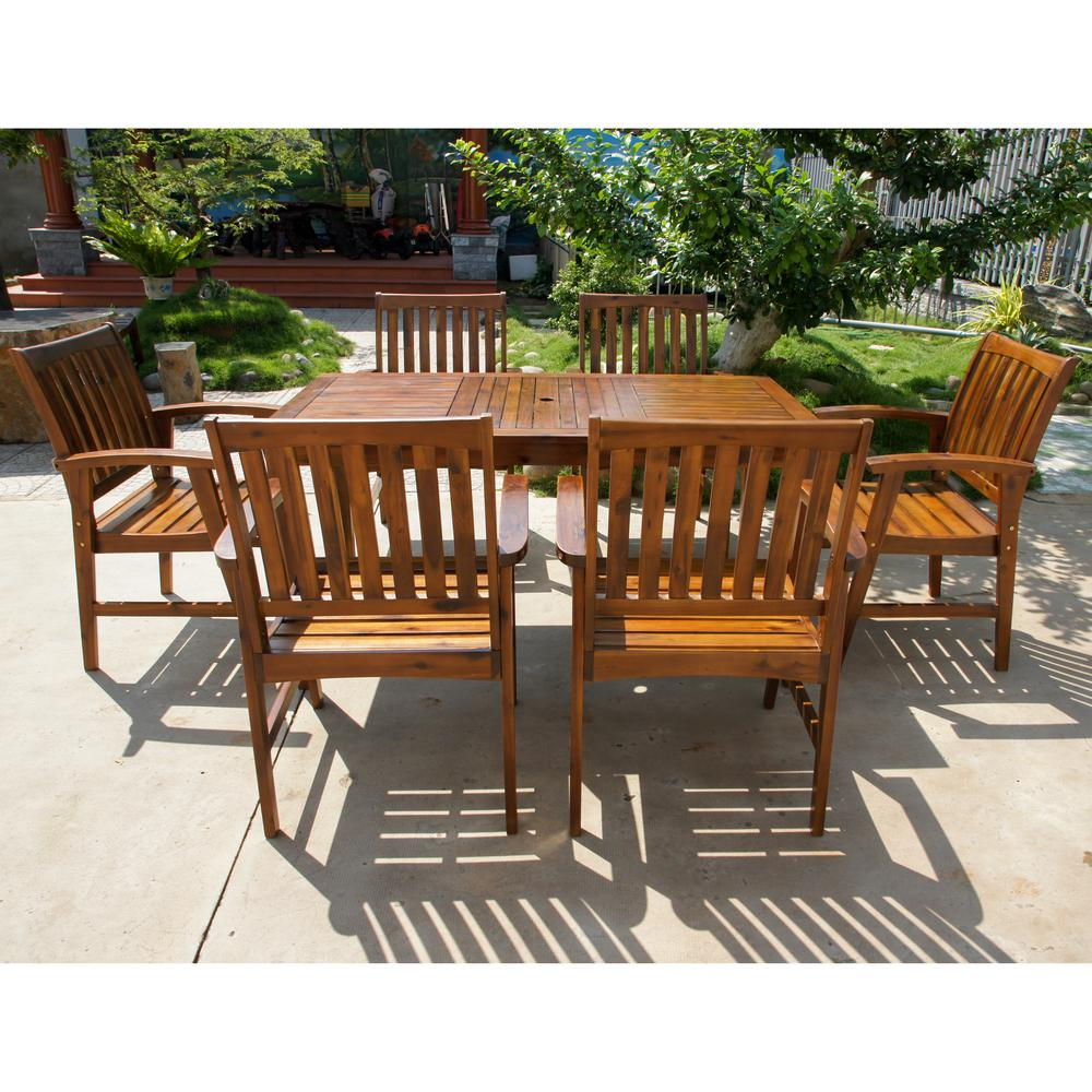 Highland Outdoor Dining Group - Stain | Rustic Elegance for Your Patio