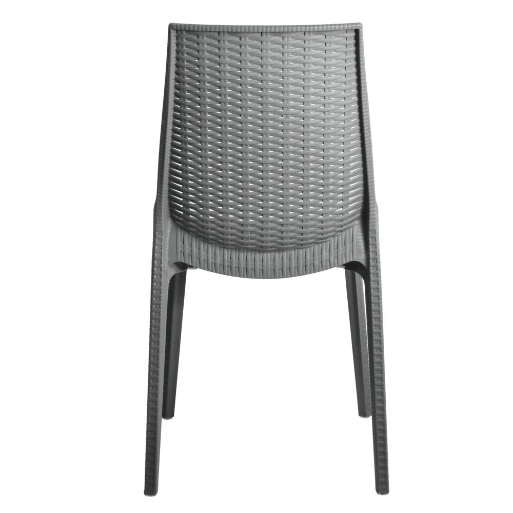 LeisureMod Kent Outdoor Dining Chair KC19GR - Stylish and Comfortable Patio Seating
