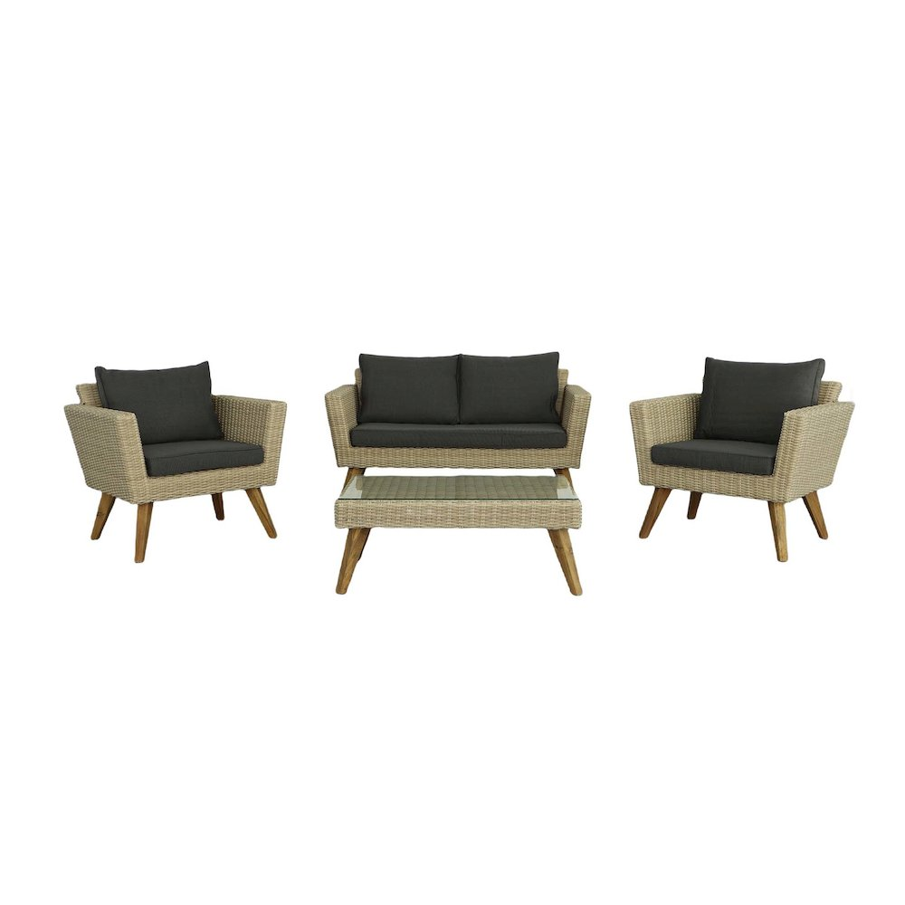 Outdoor Seating Set - Relax in Style with this Transitional Woven Outdoor Group