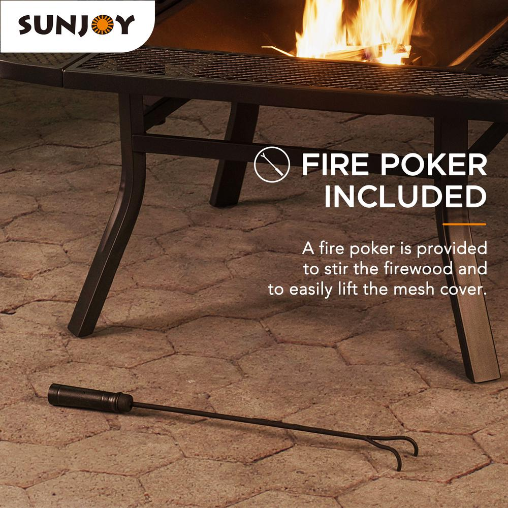 Grill Fire Pit for Outside - Outdoor Wood Burning Firepit | Sunjoy