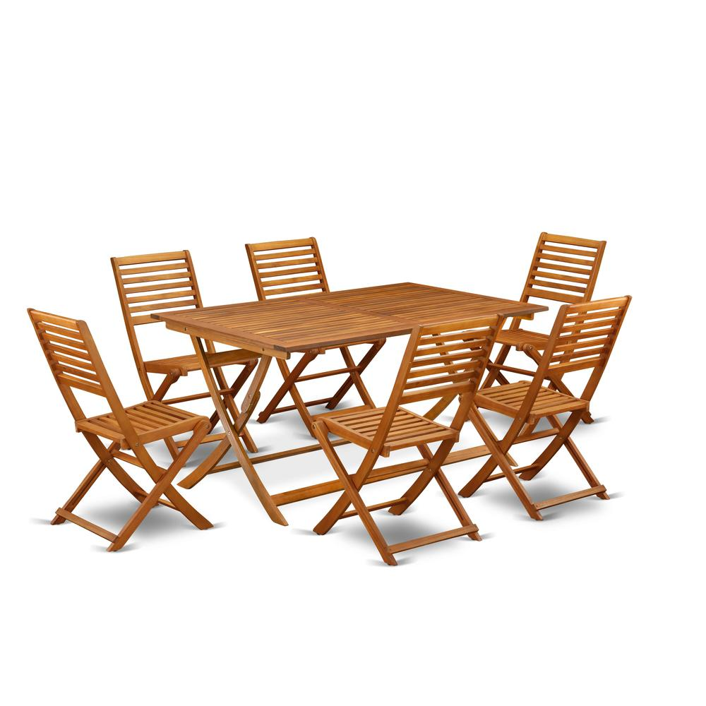 East West Furniture 5 Piece Stylish Bistro Patio Set - Perfect for The Shore, Camping, Picnics