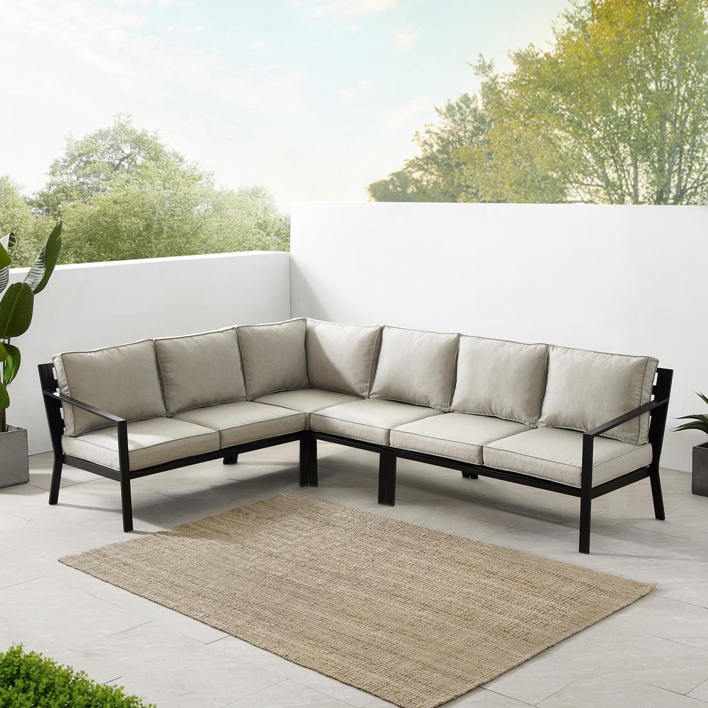 4Pc Metal Outdoor Sectional Patio Furniture Set