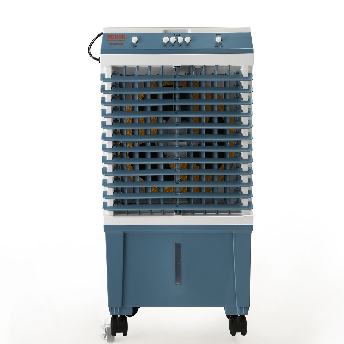 VEVOR Evaporative Cooler, 1400 CFM Air Cooler for 550 Sq.ft with 3 Speeds, Indoor Outdoor Use