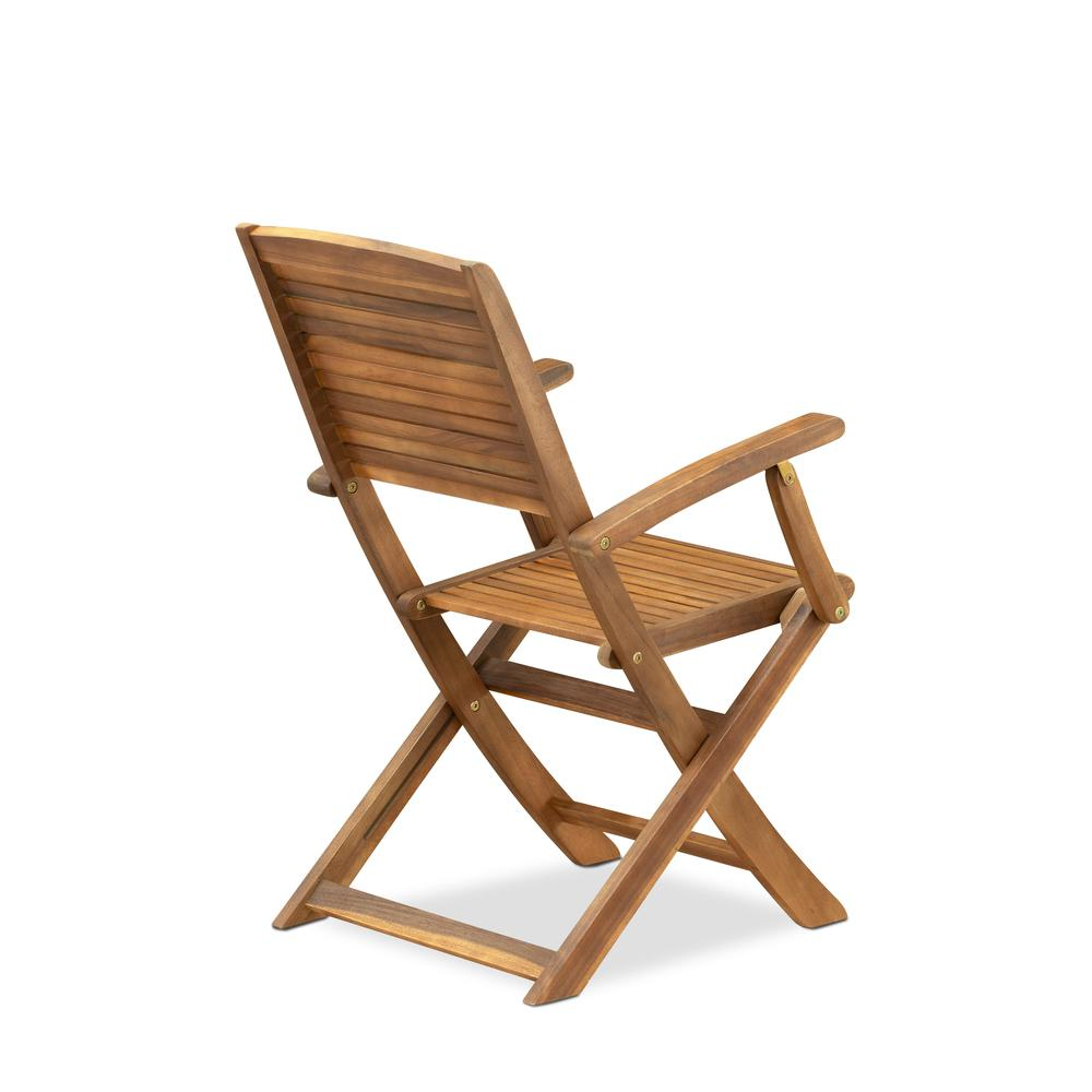 Outdoor Patio Garden Side Wooden Patio Chairs - Hayward Arms Chairs Set of 2