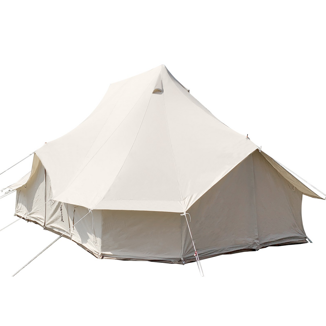 VEVOR 6m Bell Tent 19.7x13.1x9.8 ft Yurt Beige Canvas Tent Cotton Glamping Tents 8-12 Person 4 Season Teepee Tent Portable for Adults Luxury Safari Tent for Family Outdoor Camping Lightweight