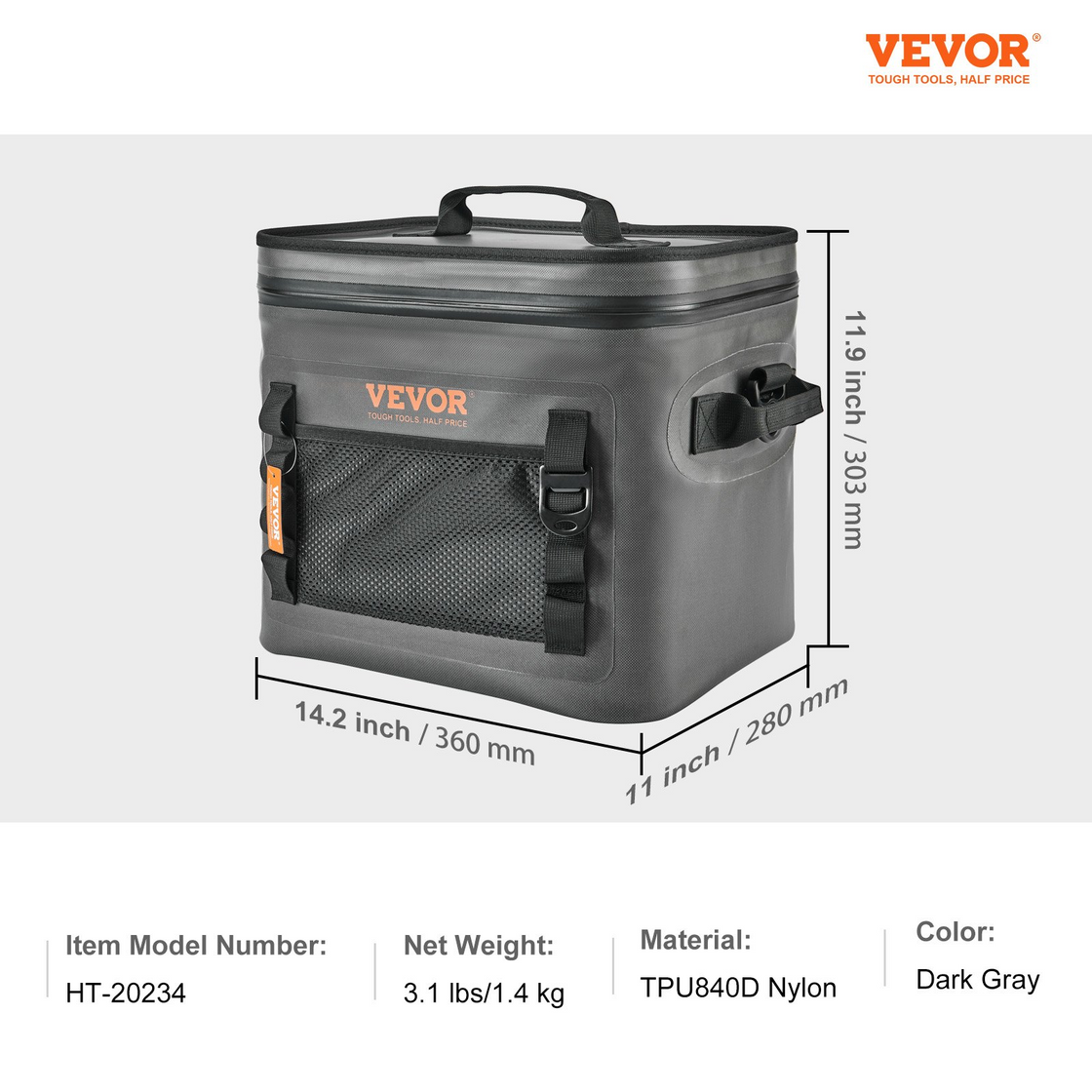 VEVOR Soft Cooler Bag - Leakproof & Waterproof Insulated Cooler for Outdoor Activities