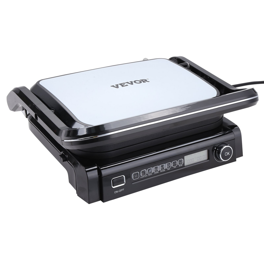 VEVOR 7 IN 1 Commercial Electric Griddle - 14.4" 1800W Indoor Countertop Grill