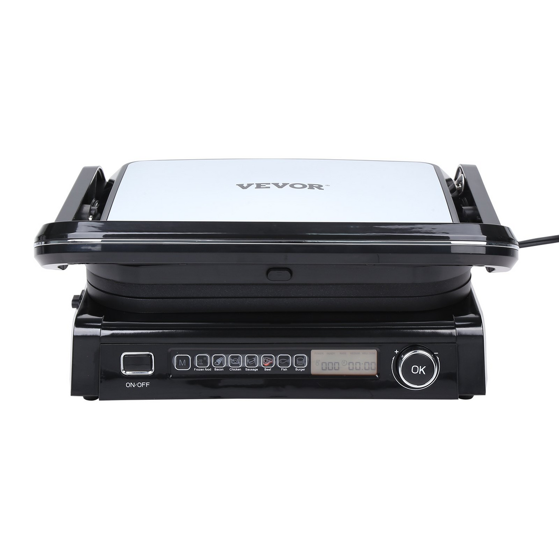 VEVOR 7 IN 1 Commercial Electric Griddle - 14.4" 1800W Indoor Countertop Grill