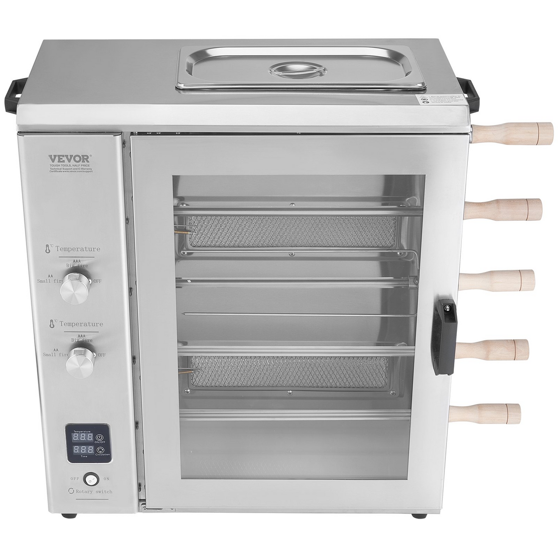 VEVOR Shawarma Grill Machine - High Capacity, Easy to Clean, Gas Vertical Broiler Gyro Rotisserie Oven Doner Kebab Machine for Home Restaurant Kitchen