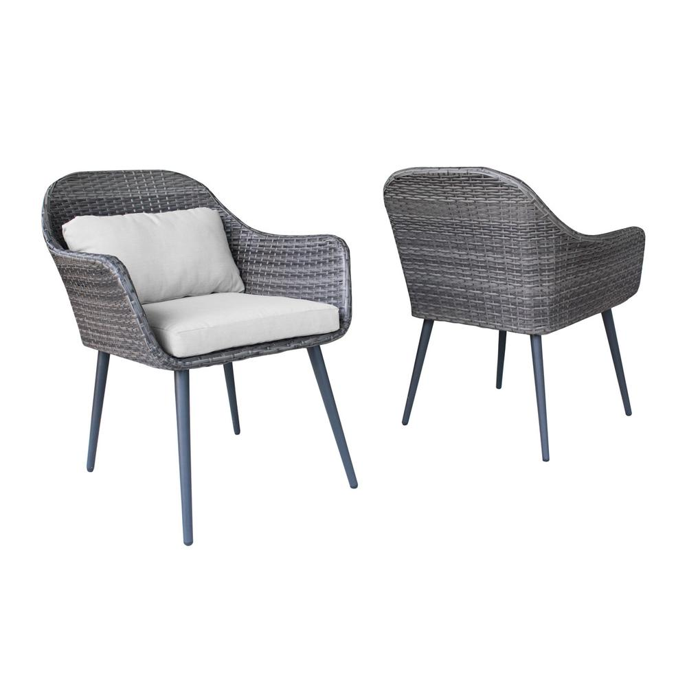 3-Piece Outdoor Chat Set in Grey - Perfect for Limited Space Patios