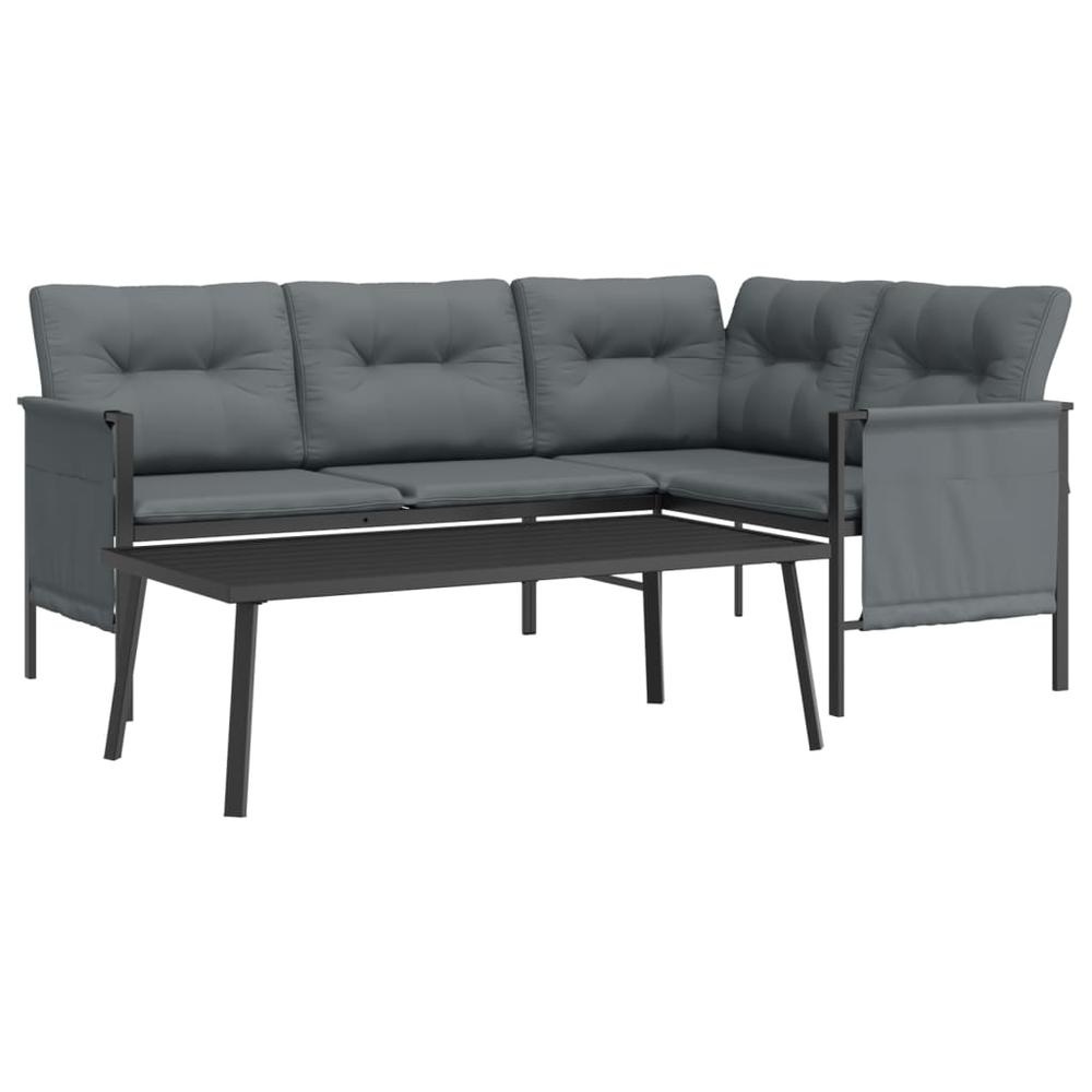 2 Piece Patio Lounge Set Anthracite Steel - Relax in Style and Comfort