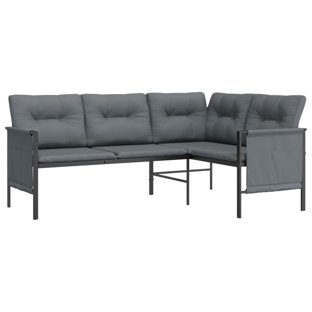 2 Piece Patio Lounge Set Anthracite Steel - Relax in Style and Comfort