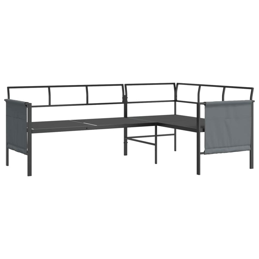 2 Piece Patio Lounge Set Anthracite Steel - Relax in Style and Comfort