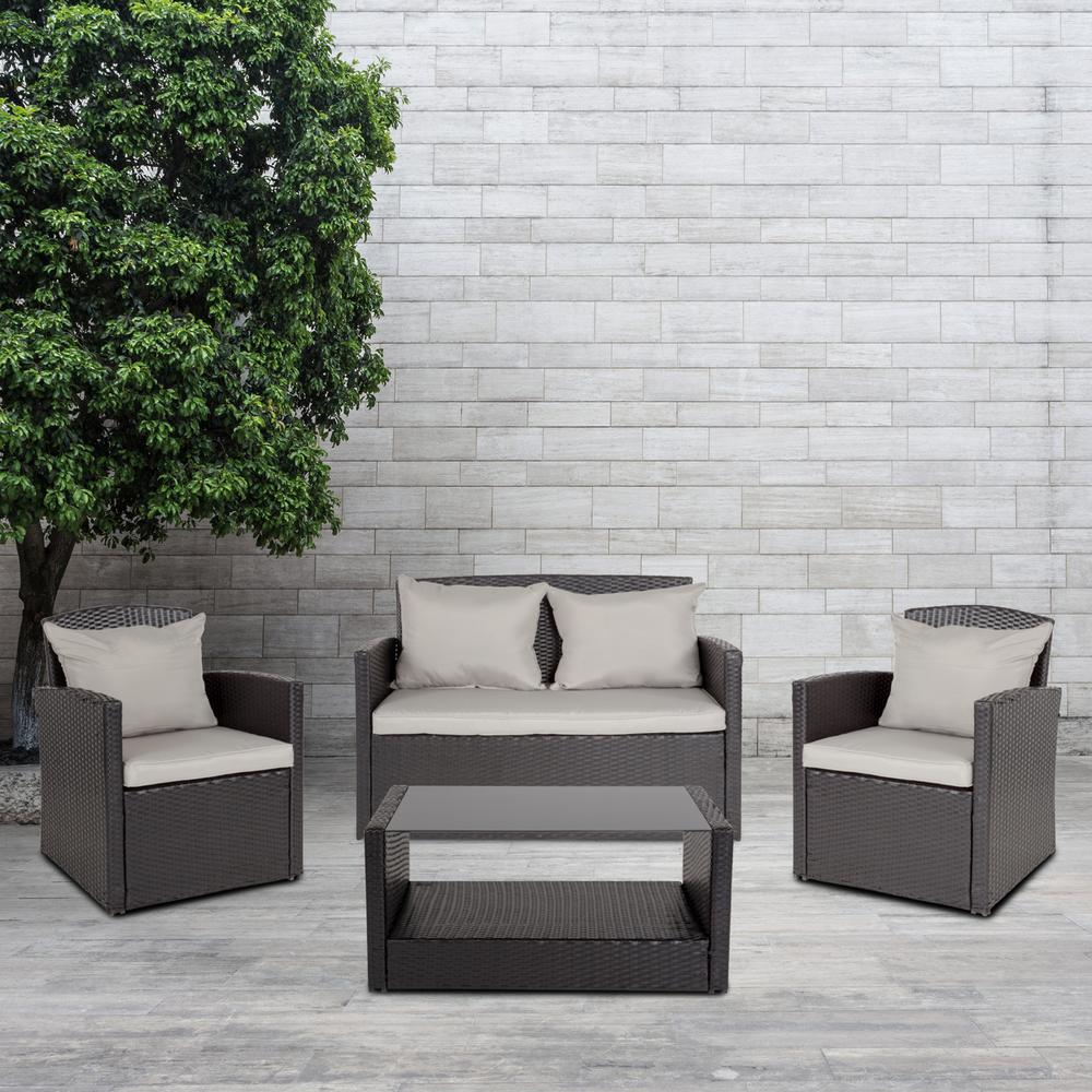 Contemporary Outdoor Seating Set