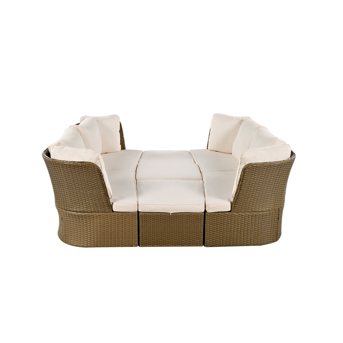 Customizable Outdoor Patio Furniture Set - Wicker Furniture Sofa Set with Thick Cushions