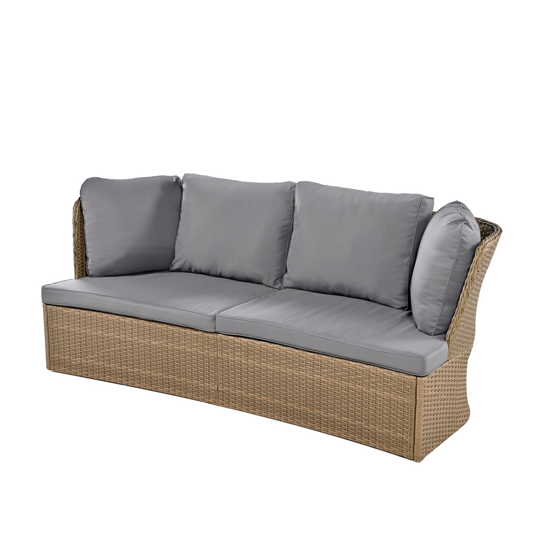 Customizable Outdoor Patio Furniture Set, Wicker Furniture Sofa Set with Thick Cushions