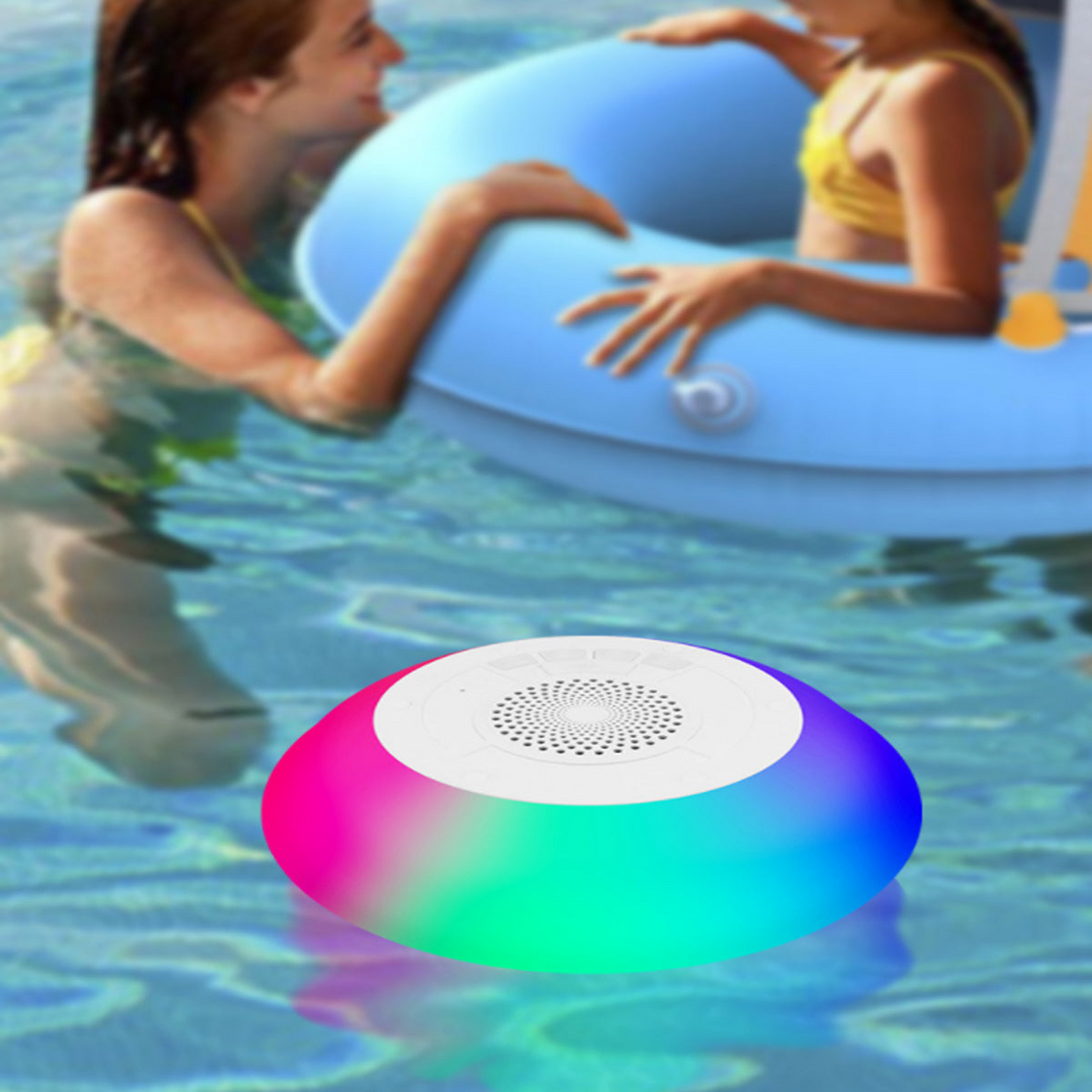 Floatilla Bluetooth LED Enabled Waterproof Speaker For Pools And Outdoors