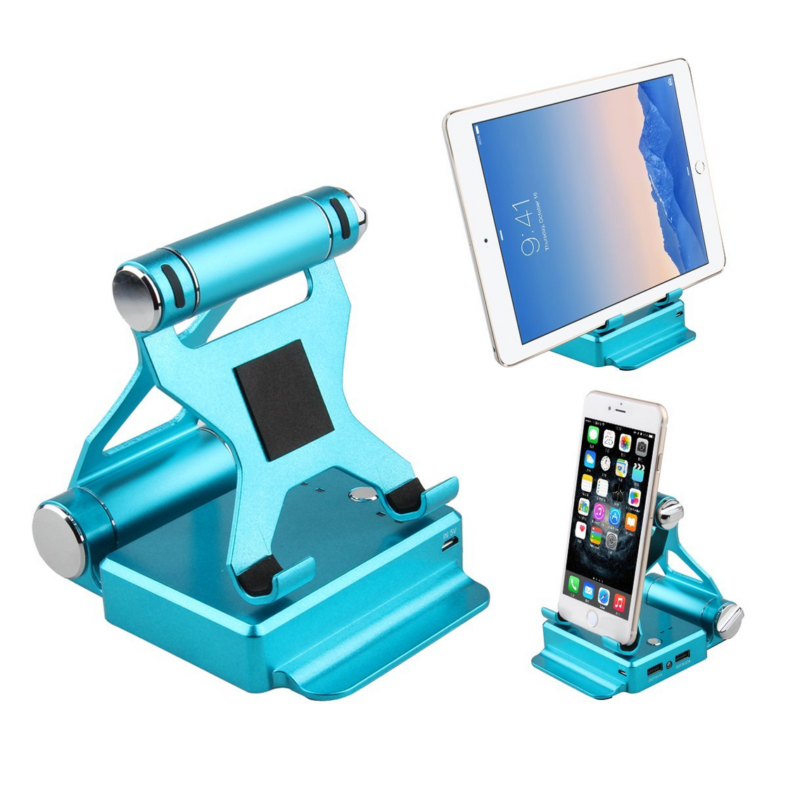 Podium Style Stand With Extended Battery Up To 200% For iPad, iPhone And Other Smart Gadgets